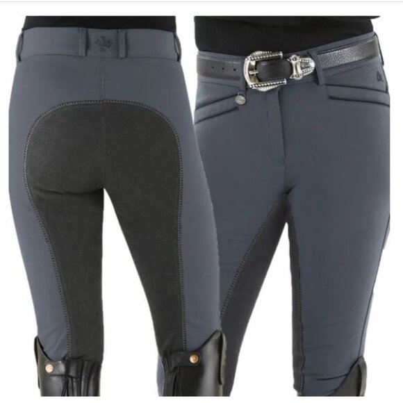 Ovation Celebrity Slim Secret Full Seat Riding Breeches - Grey -28R - EUC - Picture 1 of 7